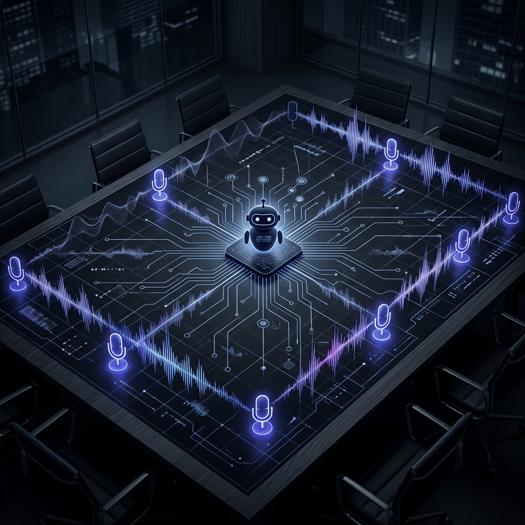 AI meeting bot surveillance concept